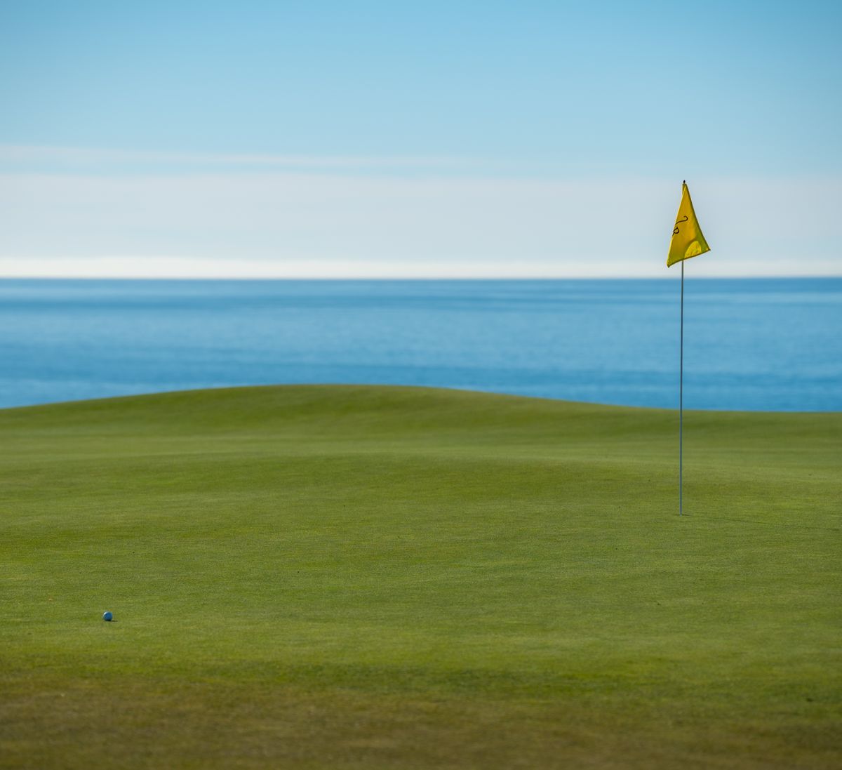 Golf course overlooking the sea
