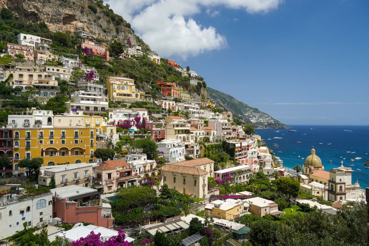 View of Positano on the Amalfi Coast